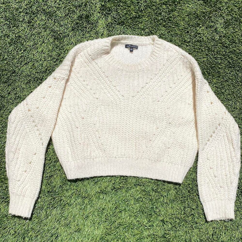 Kendal & Kylie Cream Knit Sweater